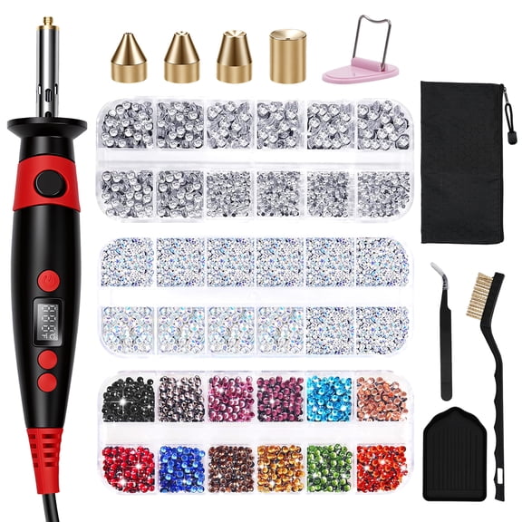 Bedazzler Kit with Rhinestones, Self Suction Hot Fix Applicator Tool for Clothes Fabric DIY Crafts & Clothing Decoration