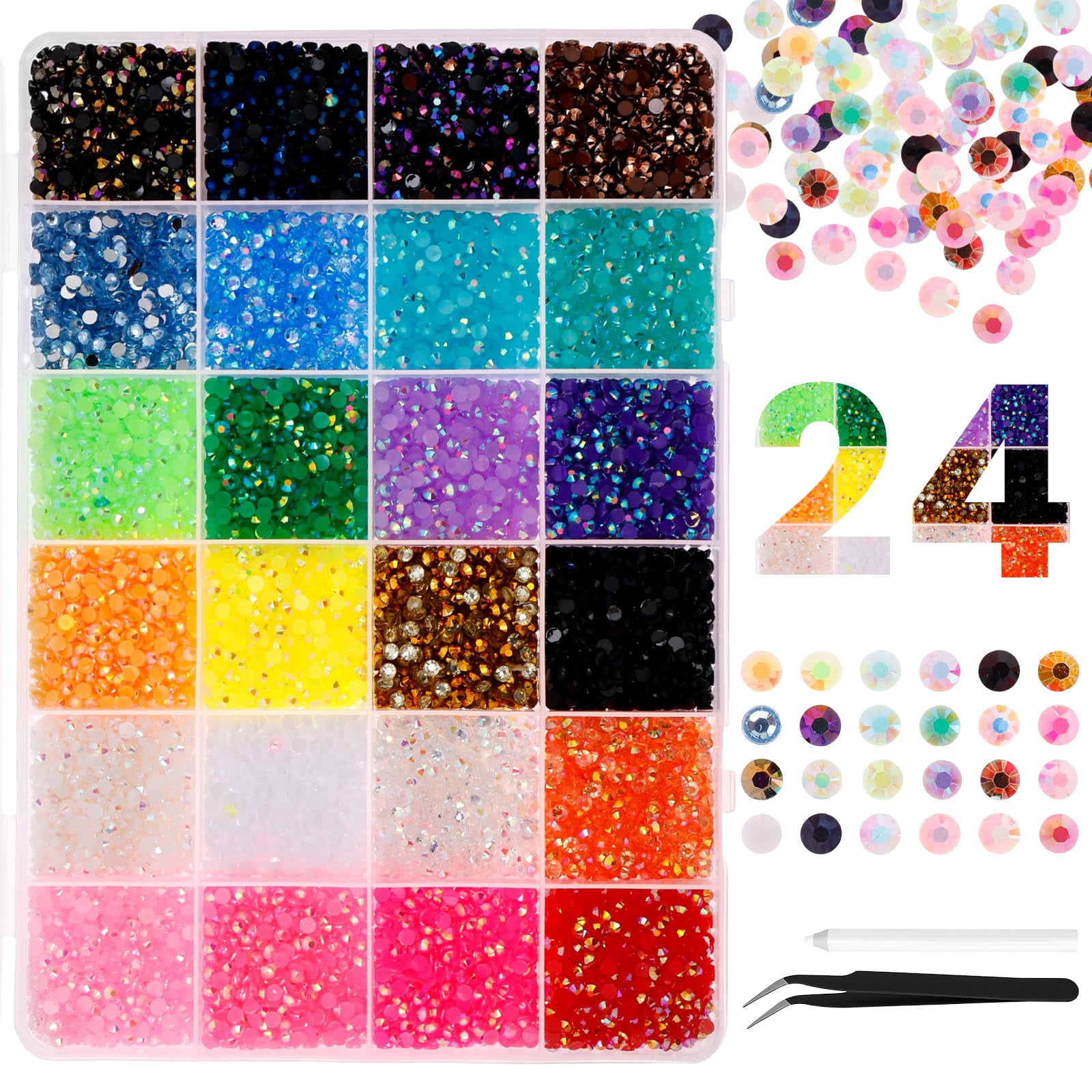 Bedazzling Kit,24/28/40/42 Colors Bedazzler Kit with Rhinestones,Nail Art Accessories Craft Kits for Crafting DIY Arts & Crafts Gifts