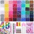 thumbnail image 1 of Bedazzling Kit 48000Pcs 60 Colors 3mm Resin Jelly Rhinestones - Diamond Art Multicolor Flatback Gems Nail Crafting Makeupwith 4Pcs 10ml B7000 Jewelry Glue & Tools - Christmas Birthday Gifts for Women, 1 of 7