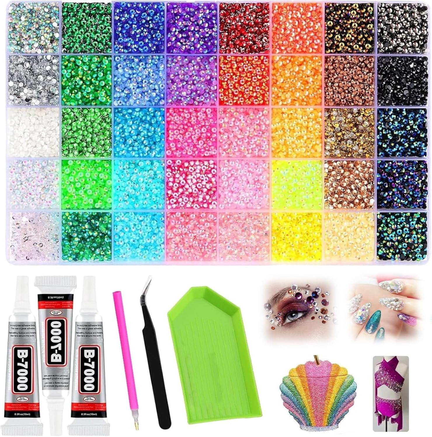 Bedazzling Kit, Bedazzler Kit with Rhinestones and Tools,32000pcs 3mm ...