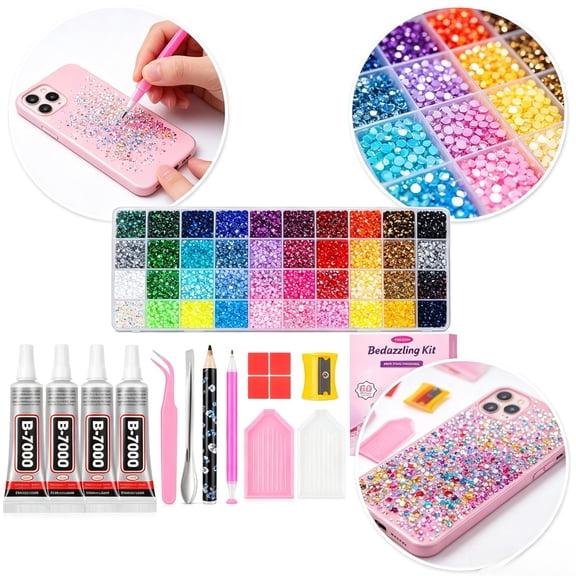 Bedazzling Kit, DIY Craft Kit for Clothing, Shoes, Nails, Tumblers, Phone Cases & Diamond Art.