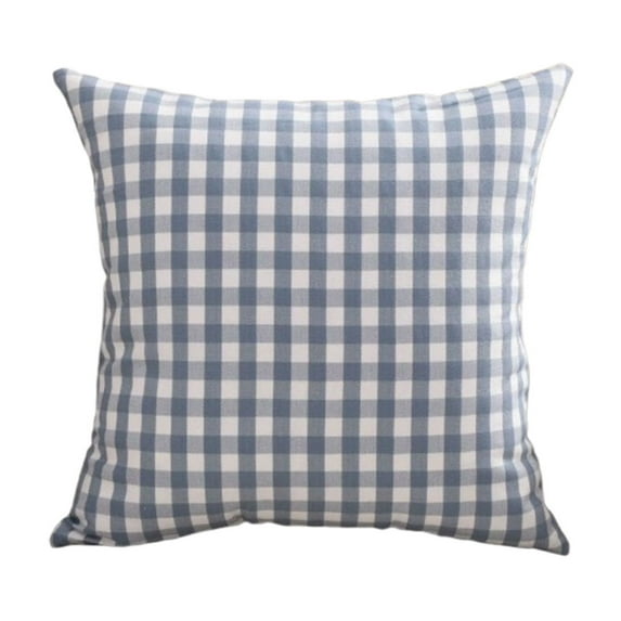 Bedding Accessories, Pillow Covers Plaid Throw Pillows 18x18 Spring Summer Decorative Pillow Decor For Couch Sofa And Porch Chair Blue, Home Gifts