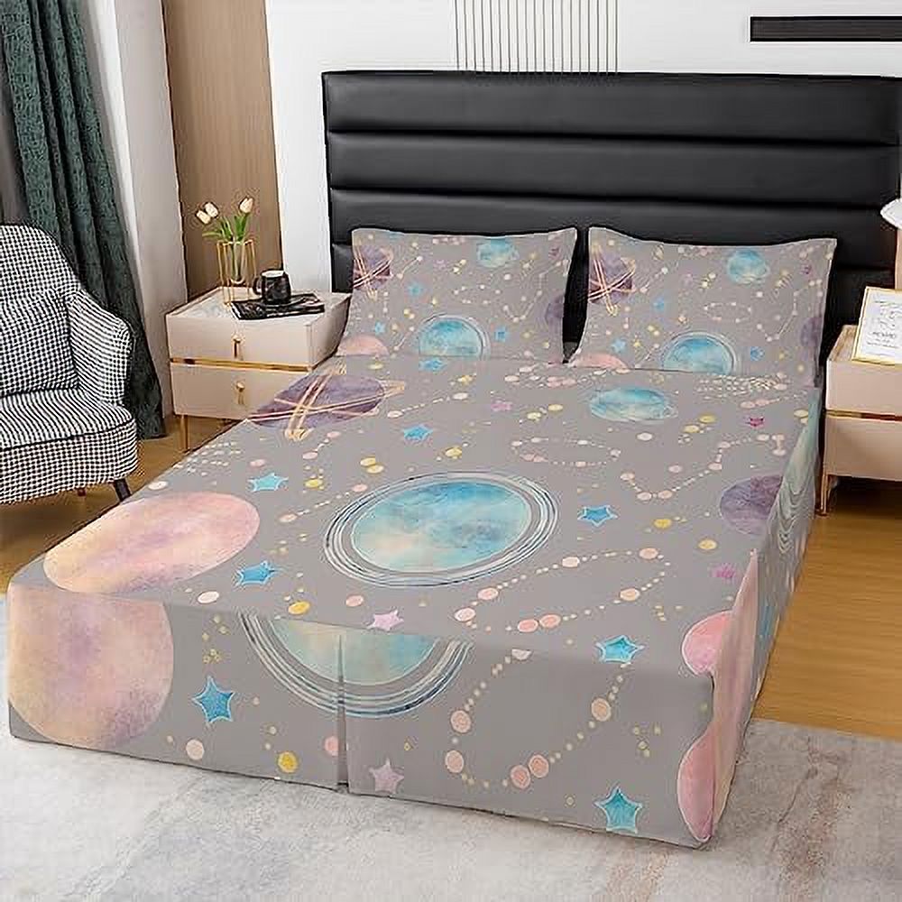 Bedding Bed Skirts for Women Girls Room Jellyfish and Starfish Bed