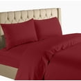 thumbnail image 1 of Bedding Collection 1200 Thread Count 100% Cotton Egyptian Quality Deep Pocket Stripe Sheet Set (Twin XL, Burgundy), 1 of 3