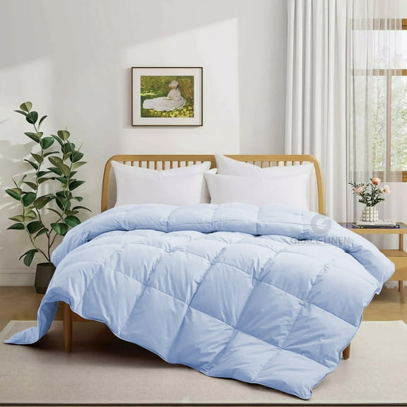 Bedding Comforter Alaskan King 120X132, Duvet Insert, Quilted Comforter with Corner Tabs, All Season Lightweight Quilt, Down Alternative Hotel Comforter Oversized Alaskan King 120X132 Sky Blue