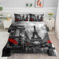 thumbnail image 1 of Bedding Comforter Set Paris Street Scenery Eiffel Tower Printed Pattern Quilt Bedding Set with 1 Comforter and 2 Pillowcases for Girls and Boys Bedroom All Season(Paris ), 1 of 6