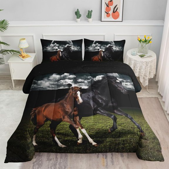 Bedding Comforter Set Paris Street Scenery Eiffel Tower Printed Pattern Quilt Bedding Set with 1 Comforter and 2 Pillowcases for Girls and Boys Bedroom All Season(Paris )