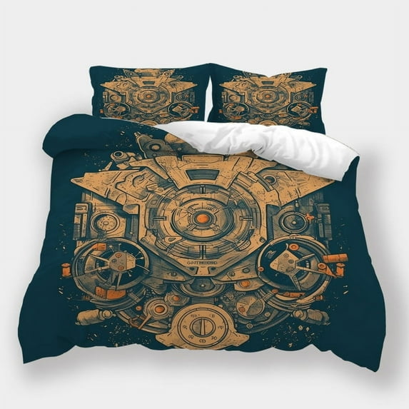 Bedding Cover Set Fantasy Gamepad Printed Comforter Cover Pillowcase Home Bedclothes,Full (80"x90")