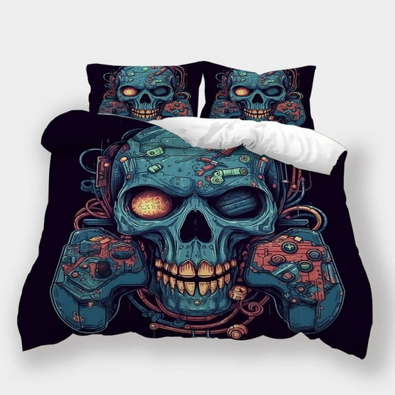 Bedding Cover Set Game Handle Printed Duvet Cover Quilt Cover Pillowcase Stylish Bedspreads,California King (98"x104")