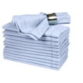 thumbnail image 1 of Bedding Craft Set of 12 Airy Blue Hemstitched Cotton Dinner Napkins, 18x18" - Machine Washable Cloth Napkins for Weddings and Dining, 1 of 6