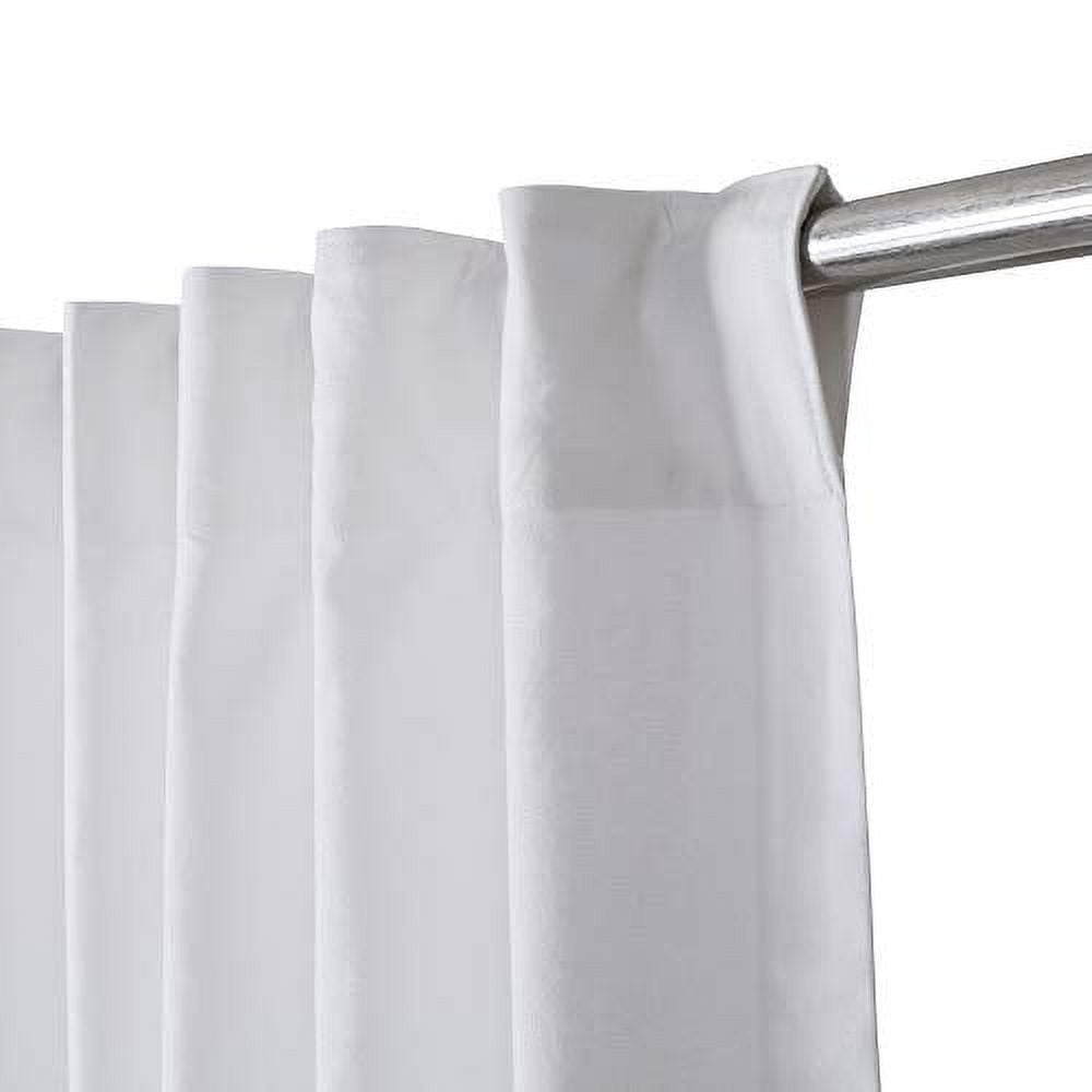 Bedding Craft Set of 2 White Cotton Curtains for Window Panels ...