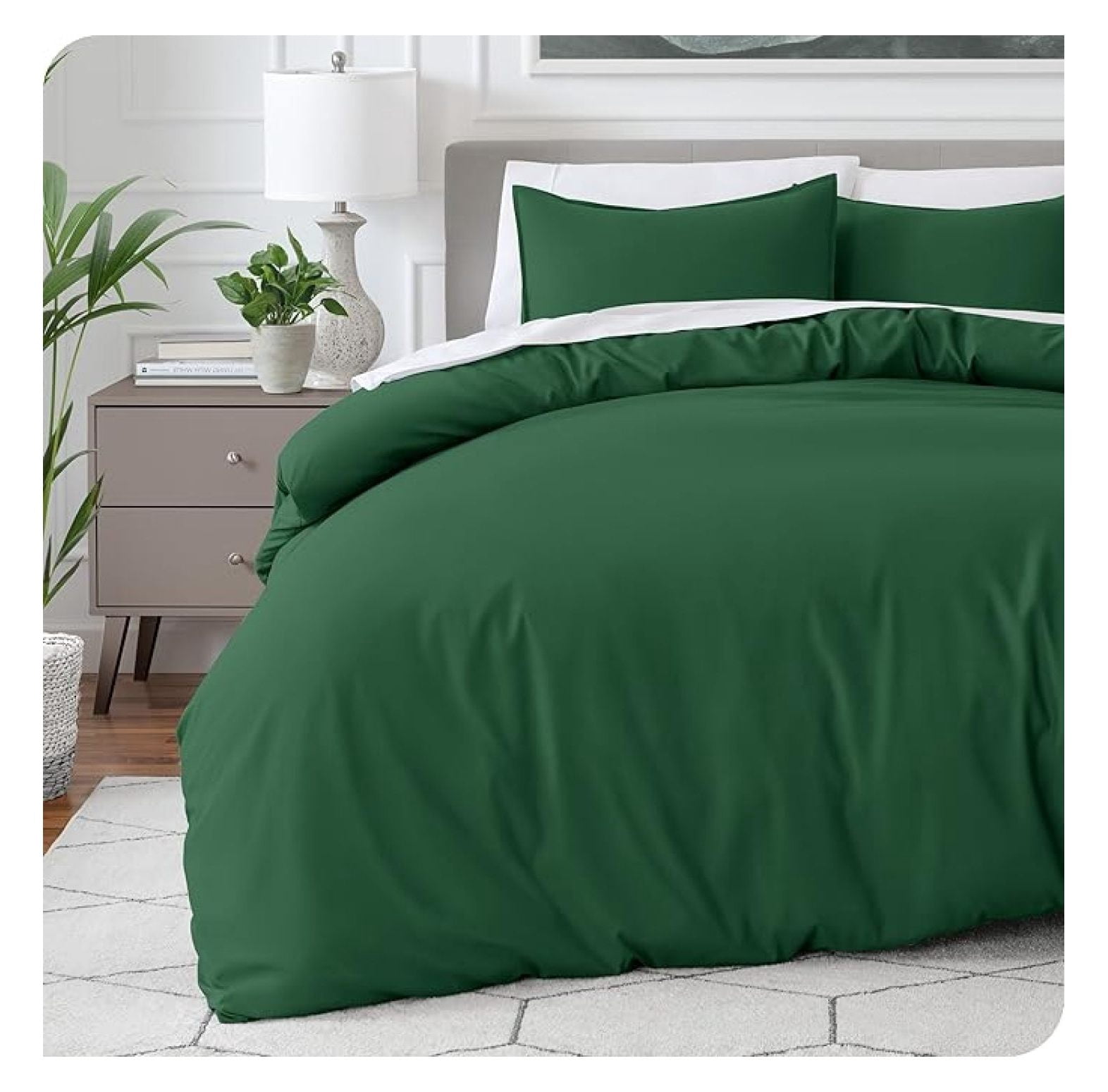 Bedding Duvet Cover Full Size - Premium 1800 Super Soft Collection - Lightweight, Cooling - Soft Breathable Bedding Duvet Cover (Full, Forest Green)