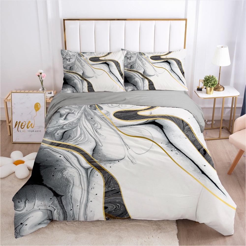Bedding Duvet Cover Set Twin Full Queen King Size Marble Printed 3