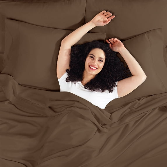 Bedding Extra Deep Pocket Fitted Sheet, 18-21" Deep Pocket, Ultra Soft Fitted with Corner Elastic Strap