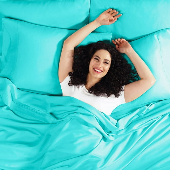 Bedding Extra Deep Pocket Fitted Sheet, 18-21" Deep Pocket, Ultra Soft Fitted with Corner Elastic Strap