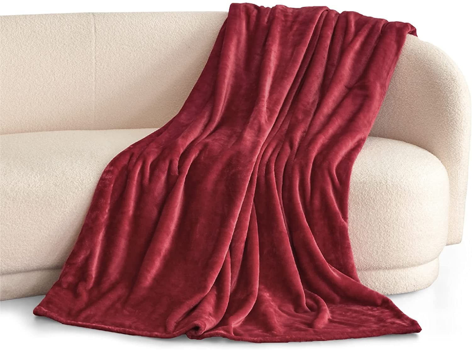 Bedding Fleece Blanket Queen Size 90x90 inch Luxury Bed Blanket Fuzzy