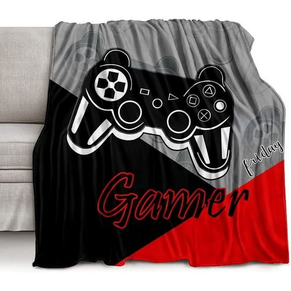 Bedding Gaming Throw Blanket Super Soft Gamer Gift for Couch Sofa for Kids Boys Teens Video Game 50x60in