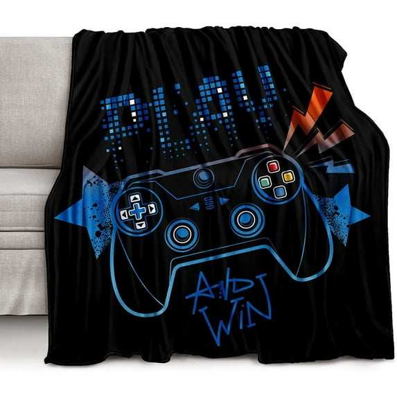 Bedding Gaming Throw Blanket Super Soft Gamer Gift for Couch Sofa for Kids Boys Teens Video Game 50x60in
