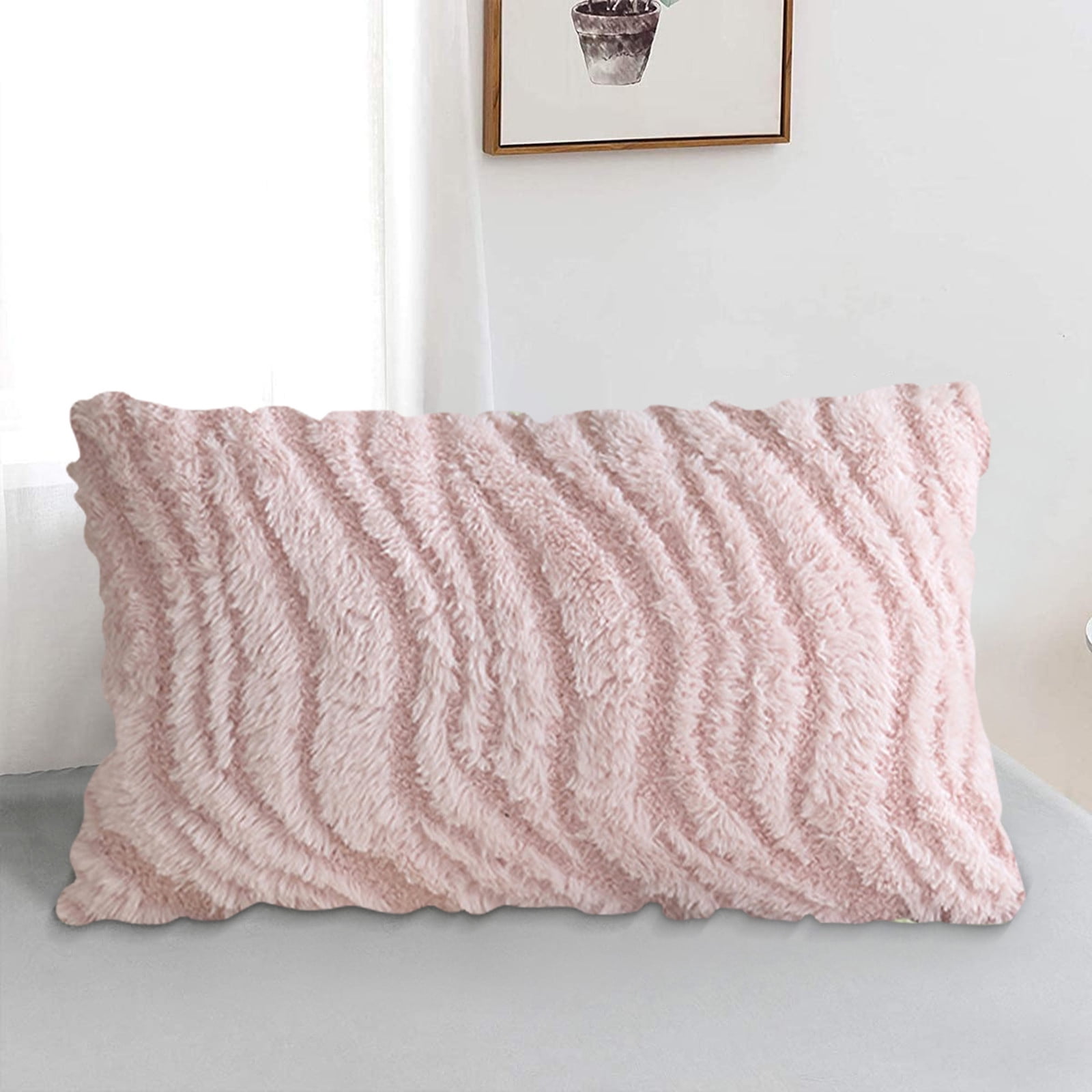 Bedding Jioakfa Water Wave Texture ThreeDimensional Plush Sofa Pillow