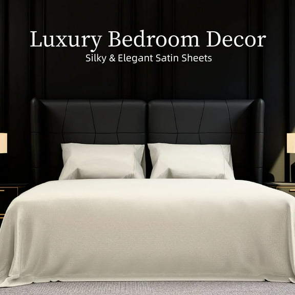 King Size Brushed Bedding Set, 4-Piece Ultra-Soft Sheets with Deep Pocket Fitted Sheet, Warm & Breathable Luxury Bedroom Decor,White