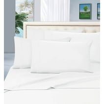 Bedding Outlet 1500 Series  4-Piece Bed Sheet Set, Deep Pocket up to 16 inch, California King, White