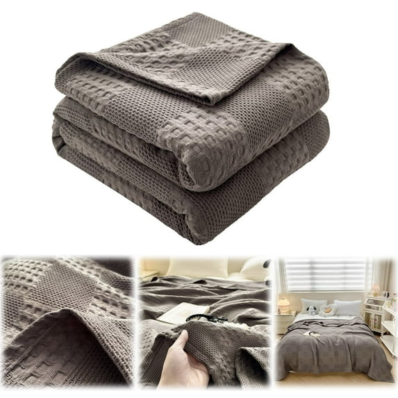 Blanket Soft Warm Blanket Dark Grey 150*200-1× Soft Warm Blanket Cotton Polyester Blanket