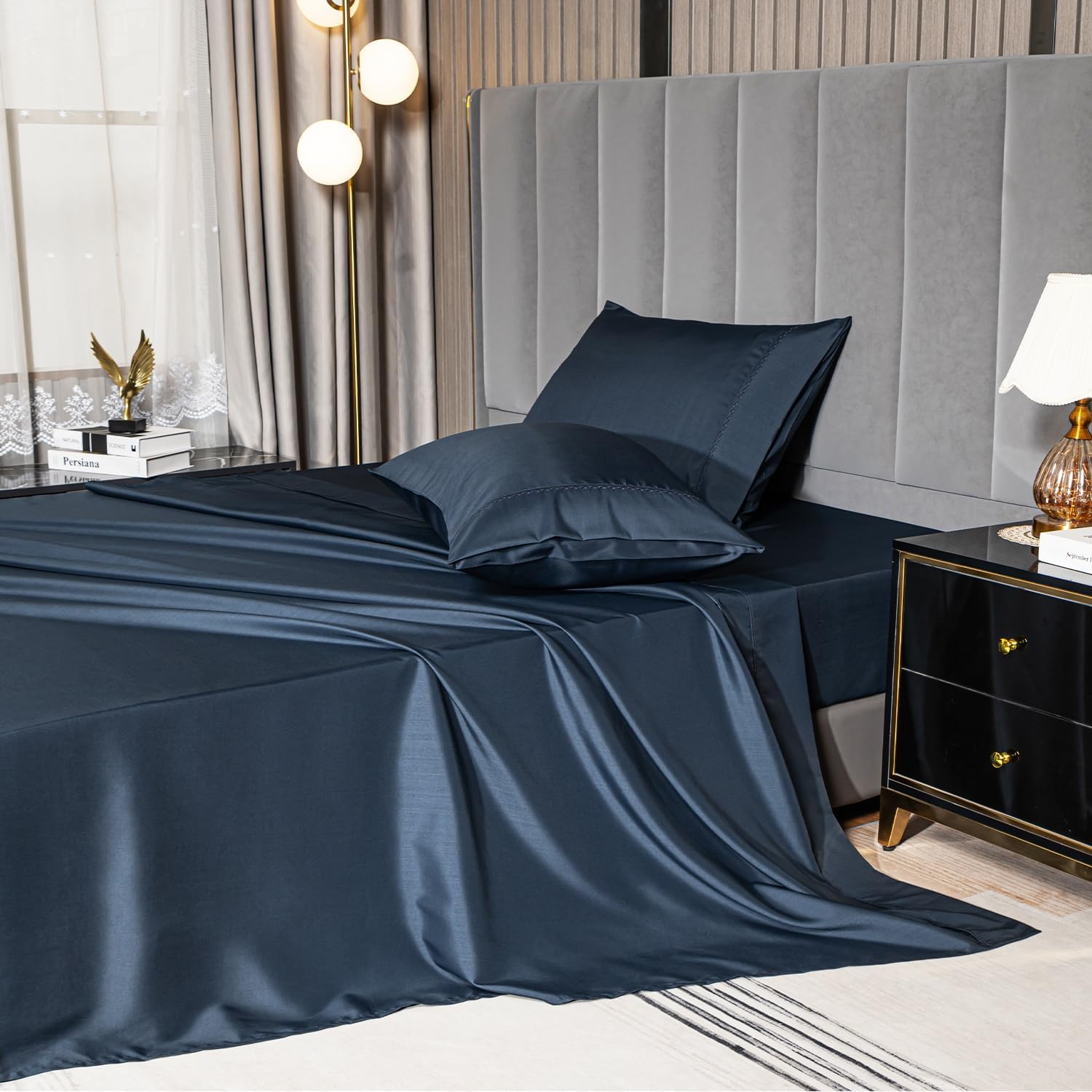 Bedding Queen Bed Sheets Set - Rayon Derived from Bamboo Sheets ...