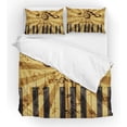 thumbnail image 1 of Bedding Quilt Cover Set 3-Piece Suit Vintage Piano and Musical Notes 1 Duvet Cover 2 Pillowcases Queen Size 90x90 in, 1 of 5
