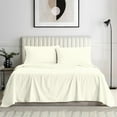 thumbnail image 1 of Bedding Series 600-Thread Count Soft Egyptian Cotton Luxurious 6-PCs Sheet Set Fits Easily Fit upto 9-12" Inch Deep Pockets Stripe Pattern ( King, Ivory ), 1 of 6