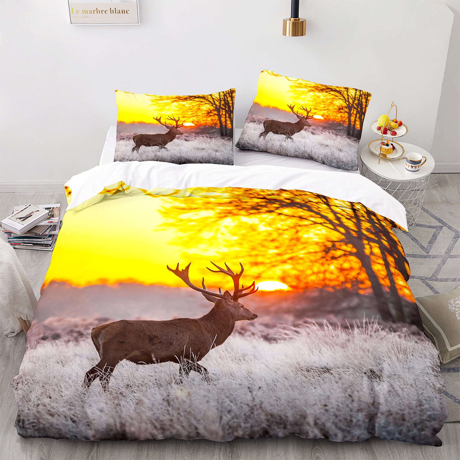 Bedding Set Bedspread Size Quilt with 2 Pillow Shams,3 Piece Reversible