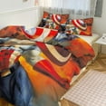 Bedding Set Captain America 3Piece Quilt Set with 2 Pillowcases,102