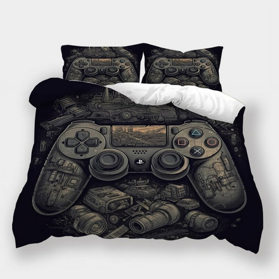 Bedding Set Game Handle Printed Bedspreads Teenager Cool Duvet Cover Set Bed Gift Bedroom Decor,Full (80"x90")