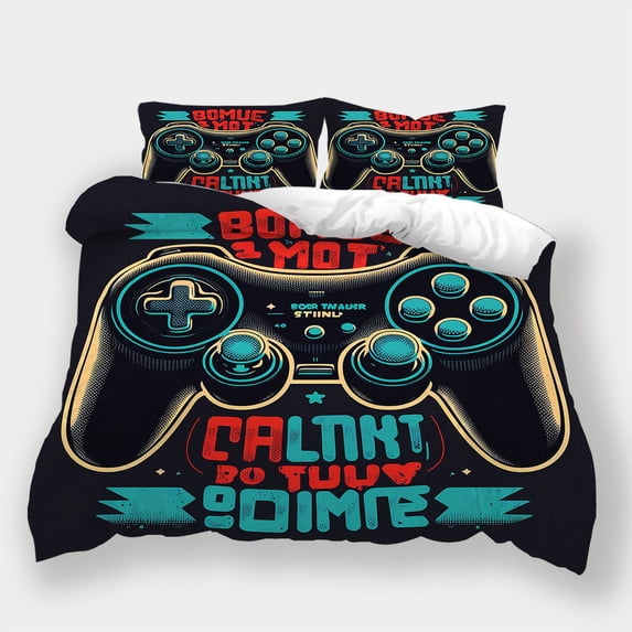 Bedding Set Home Bedclothes Gamepad Printed Bedspreads Kids Adult Bed Gift Duvet Cover Set,King (90"x104")