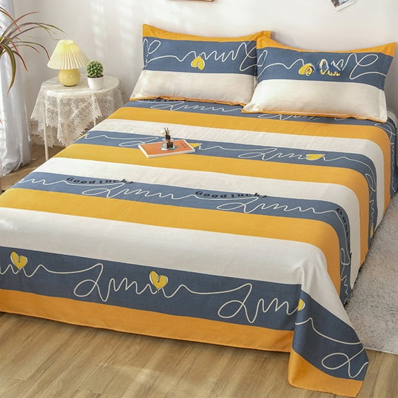 Bedding Set Queen Size, Soft Breathable Polyester Bed Sheets, Deep Pocket Fitted Sheet, Wrinkle Free, for Bedroom, Hotel, Home Decor, Modern Printed Bed Linens(1 pc)