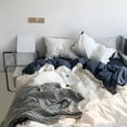 thumbnail image 1 of Bedding Set, Reversible Dormitory Bed Linens, Comfortable Soft Breathable Fabric Easy Care, for Compact Living Spaces, Accommodation Residents, 1 of 6