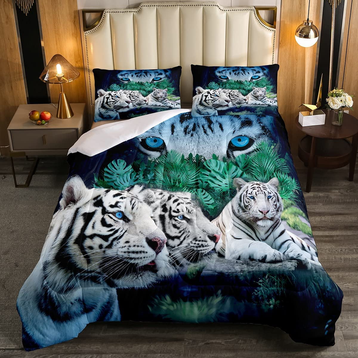 Bedding Set Wild Animal Comforter Set for Kids Adults Safari Cats