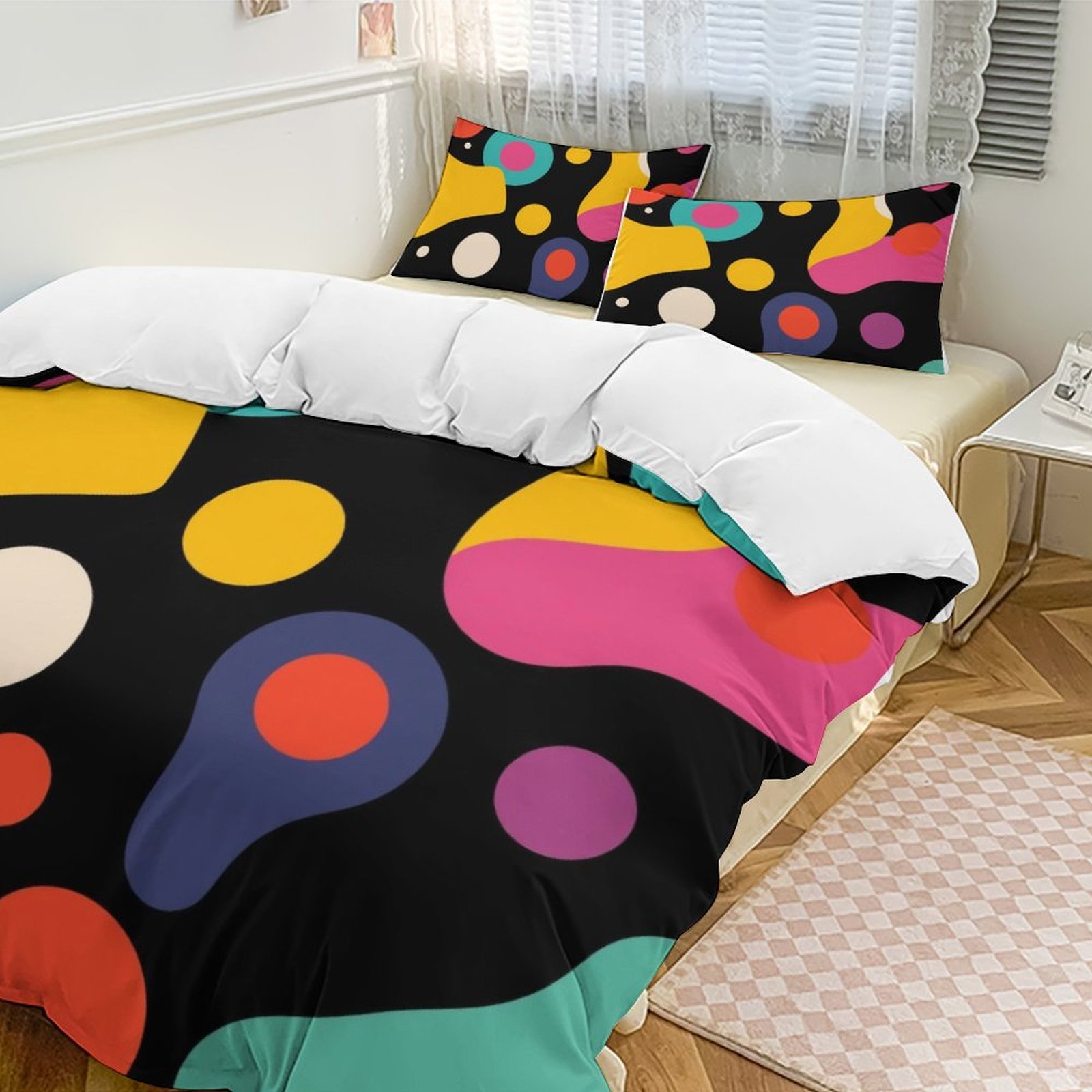 Bedding Set for Boys Women Men Modern Abstract Colorful Shapes ...