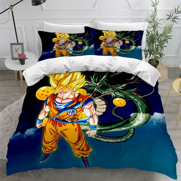 Bedding Set with Dragon & Dragon Balls - High- Anime Decor