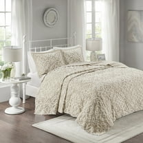 Bedding Sets 3 piece Tufted Cotton bedspread set Taupe King/Cal King,Bed Sets
