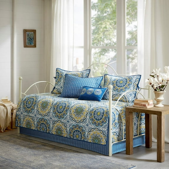 Bedding Sets 6 Piece Reversible Daybed Cover Set Blue Daybed,Bed Sets