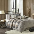 thumbnail image 1 of Bedding Sets 7 Piece Herringbone Comforter Set Neutral Cal King,Bed Sets, 1 of 13