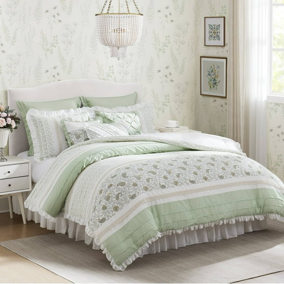 Bedding Sets, 9 Piece Cotton Percale Comforter Set Cal King, Bed Sets, Comforter Sets,