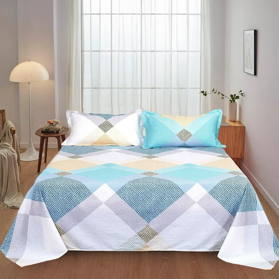 Bedding Sets Sheets queen size bed set Large Size All Season Bedding Sheet Comforters Sets With 2 Pillow Cases 3 Pcs Set Bed Sheets Pillowcases Shrinkage And Fade Resistants Easy Care
