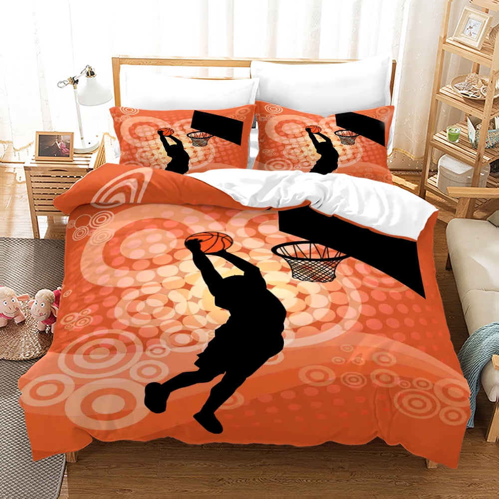 Bedding Sets for Teen Boys,Sport Duvet Cover Set,Basketball Theme