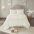 thumbnail image 1 of Bedding Sets Tufted Cotton Chenille Medallion Fringe Coverlet Mini Set Off-White King/Cal King,Bed Sets, 1 of 8