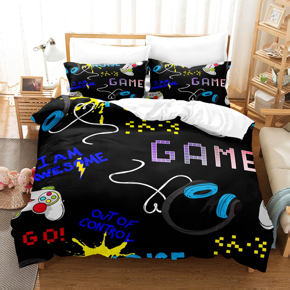 Bedding Sets for Boys,Gaming Duvet Cover Set,Boys Video Games Comforter