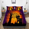 thumbnail image 1 of Bedding Sheets Bed Cover Sets Cartoon Happy Halloween Painting Fitted Cover Home Textiles,Full(54"x75"), 1 of 3