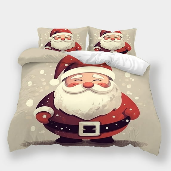 Bedding Suit Christmas Comforter Cover Duvet Cover Set Kid Cartoon Santa Claus Bedspreads Home Textiles
