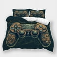 thumbnail image 1 of Bedding Suit Gamepad Zombie Skull Printed Duvet Cover Set Teen Adult Modern Bedroom Decor,Twin (68"x86"), 1 of 5