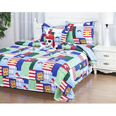 Bedding all season bed in bag twin size plushie toy pillow with matching sheet set comforter for kids bedroom décor